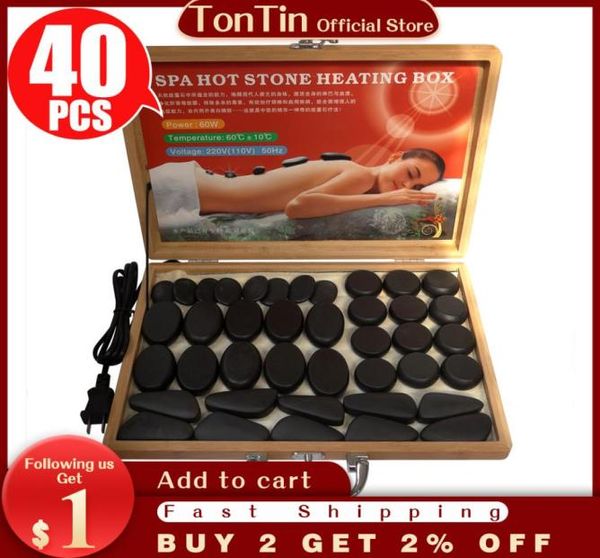 

tontin 40pcsset body massage stone set stone with heater box ce and rohs6990633