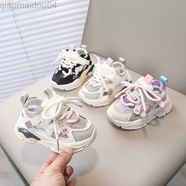 

athletic outdoor 2023 baby sport shoes for boys summer sneakers girls hollow breathable sports sandals running shoes infant first walkers 21, Black