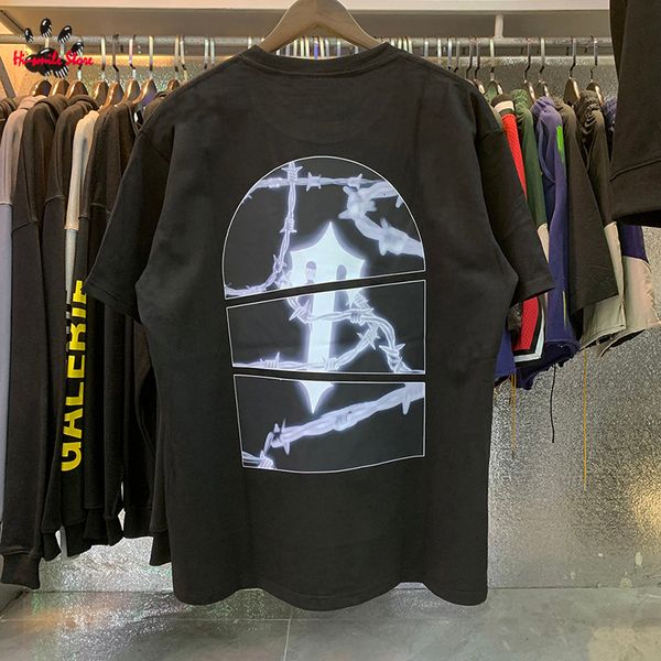 

men s t shirts 23ss summer trapstar t shirts men woman black streetwear 1 quality pattern t printing casual crewneck tee 230721, White;black