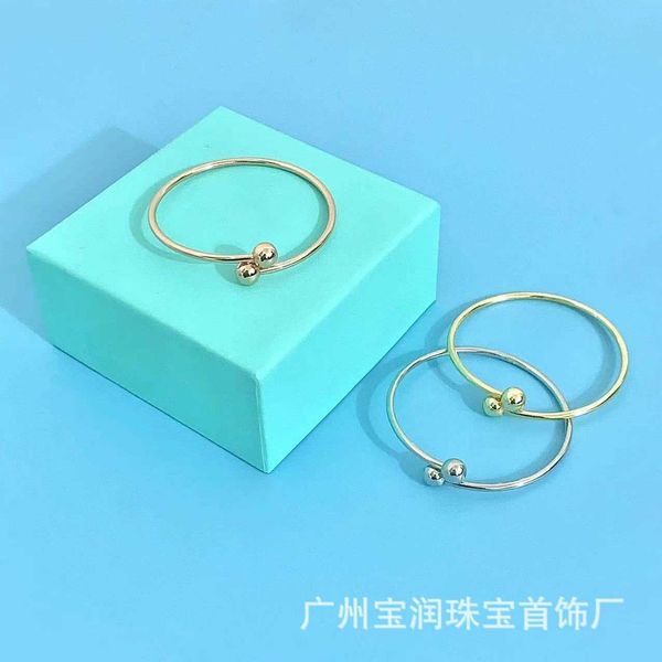 

designer tiffay double ball wrap bracelet s925 sterling silver fashion simple light luxury versatile, Black