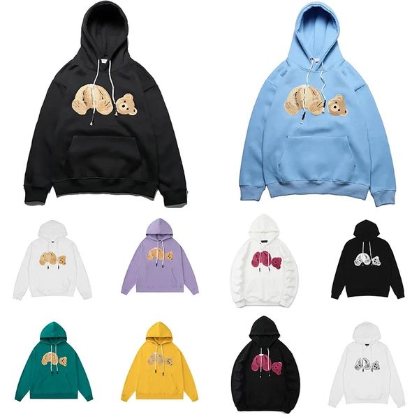 

designer men hoodie hoodies palm sweatshirts man women hooded pullover spring sweatshirt bear print streetwear t shirt angels spider hoodie1, Black
