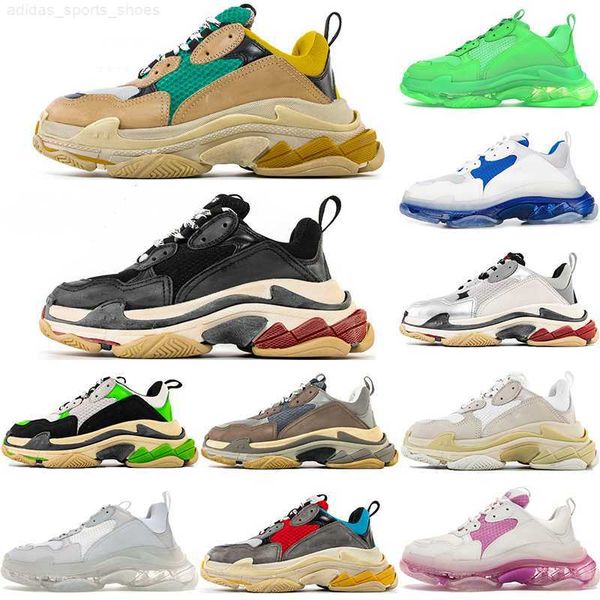 

men designer shoes triple-s fashion paris 17fw triple s for women black red white green casual dad trainers increasing sneakers breathable s