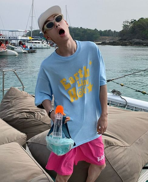 

mens tshirts tshirt cotton summer colorful letter printing short sleeve suitable for male and female couples leisure street wear 230720, White;black