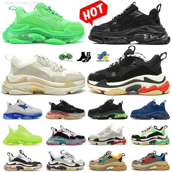 

2023 designer triple s shoes mens womens plate-forme oversized athletic shoe luxury trainers fashion sneakers outdoor, Black
