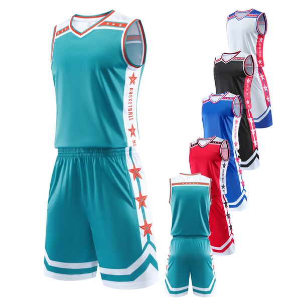 

men's tracksuits quick-drying sports basketball suit set for men adults and kids 230720, Gray