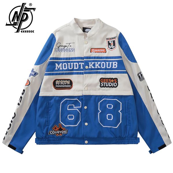 

men's jackets y2k retro cool baseball uniform detachable motorcycle jacket men women casual loose biker jackets hip hop harajuku coats, Black;brown