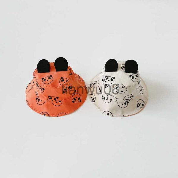 

kids' sunblock new cartoon panda children bucket hat spring summer casual kids fisherman caps 6 months3y sun hat infant accessories x08, Blue