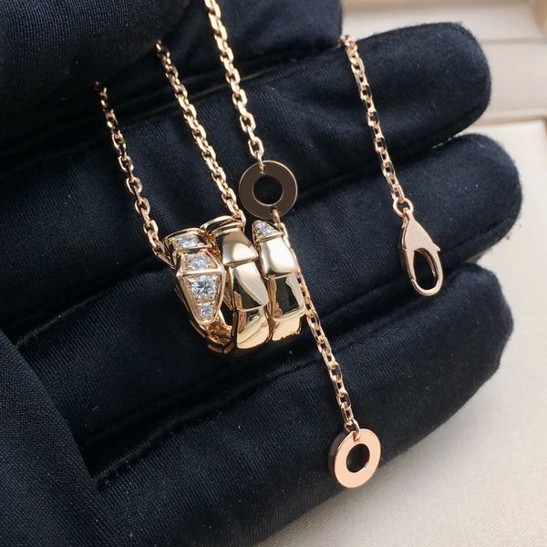 

customized gold snake chains love necklace designer rose gold plated wholesale jewelry anniversary gift unisex stainless steel never fade gold necklace luxury
