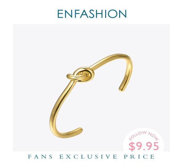 

enfashion whole knot cuff bracelets gold color manchette bangle bracelet for women armband fashion jewelry pulseiras b4286 y1132113454351, Black