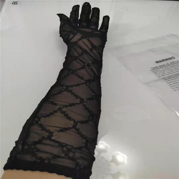 

fashion long lace bride bridal gloves wedding gloves crystals wedding accessories lace gloves for brides five fingerless wrist a11325z, Blue;gray