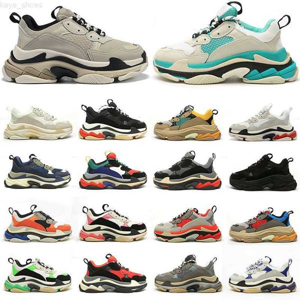 

triple s casual shoes designer men women platform sneakers black white beige dark grey orange khaki rust pink bred light blue mens trainers