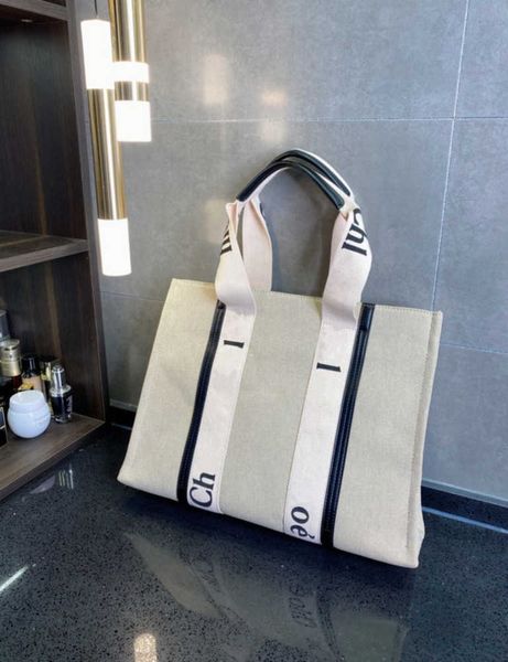 

5a women handbags woody tote shopping bag luxury designer classic canvas fashion raffia large beach travel crossbody