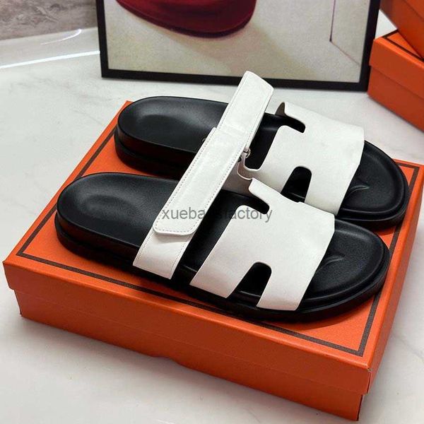 

designer sandals fashion slippers flat bottom men's and women's sandals genuine leather denim slippers summer beach sandals, Black