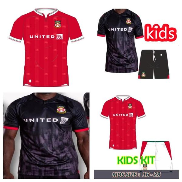 

23 24 wrexham county borough football shirt men's set jerseys 2023 2024 quick drying short sleeve football shirt custom logo outdoor sp, Black;yellow