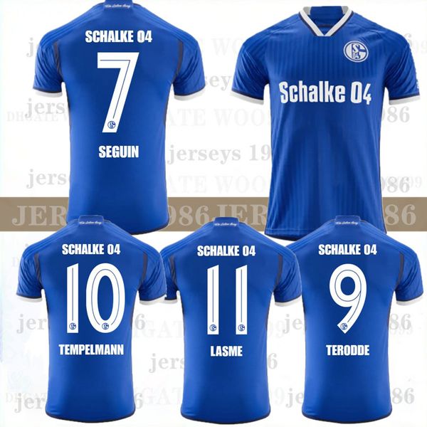 

23/24 schalke 04 home soccer jerseys ouwejan palsson lode latza terodde zalazar bulter lee flick pieringer drexler thiaw matriciani 2023 202, Black;yellow