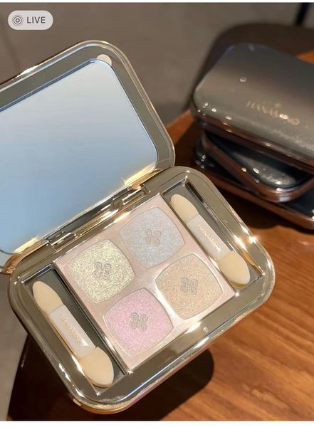 

eye shadow hanamino 2023 shine 4 colors pearl white polarized light eyeshadow palette 230720