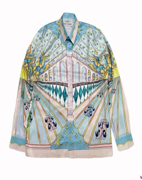 

2022 summer new mens designer car printing shirts us size shirts great mens designer button long sleeve shirts6970418, White;black