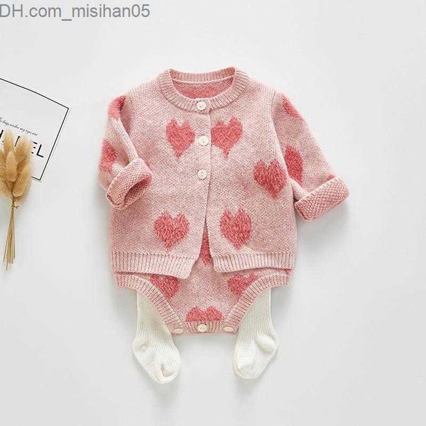 

clothing sets clothing sets baby girls cute clothes long sleeve sweet infants sweater cardigan and bodysuits 2pcs children suits kids knitwe, White