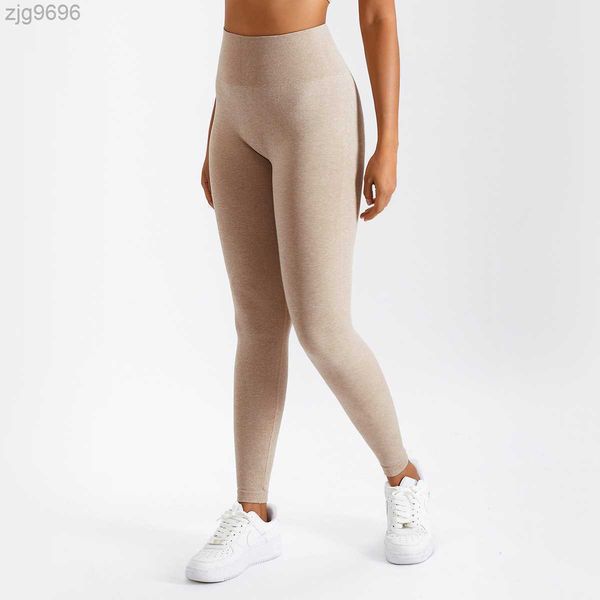 

designer leggings summer new seamless hip lifting yoga pants elastic running sports tights women's high waist abdomen closing professio, Black