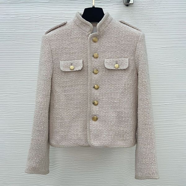 

luxury wool classic fit women jacket solid color elegant style lady luxury new trending coat leisure fall and winter clothes ing, Black;brown