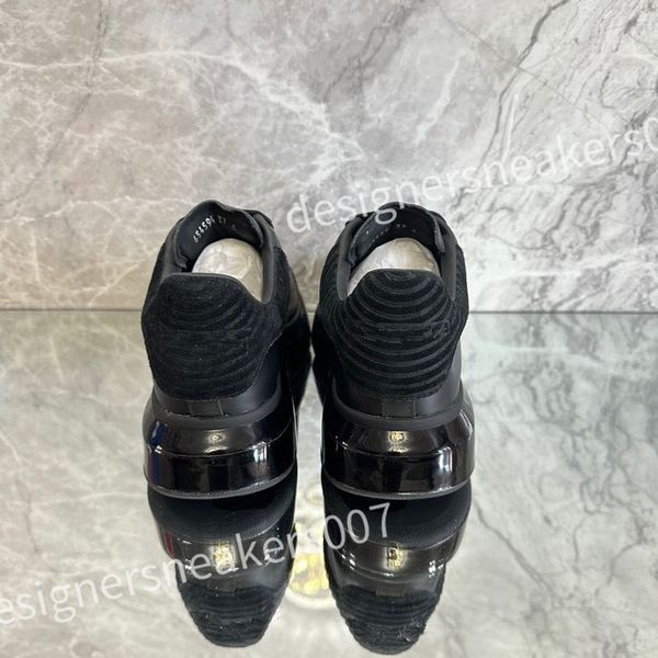 

2023 new luxurys designer stage leather increased casual shoes fashionable sports fashion platform mens womens white lace up alexander sneak, Black