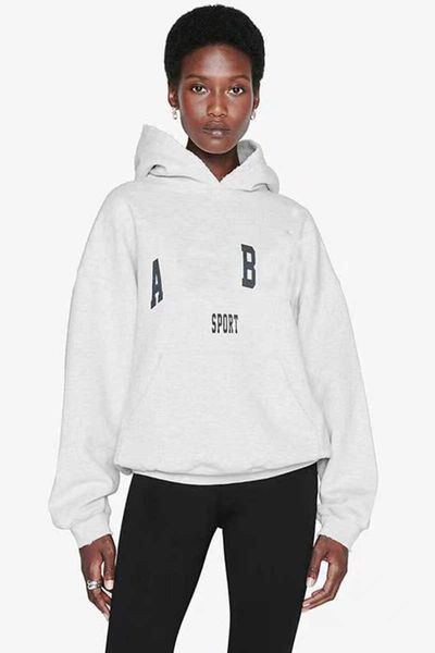 

23ss ab hoodie womens fashion classic cotton sweatshirt new letter print bing hooded pullover washed loose bing hoodies 6 3czm, Black