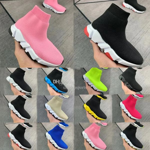 

triple-s kids shoes speed toddlers paris sock casual shoe designer high black trainers girls boys baby kid youth infants sneakers