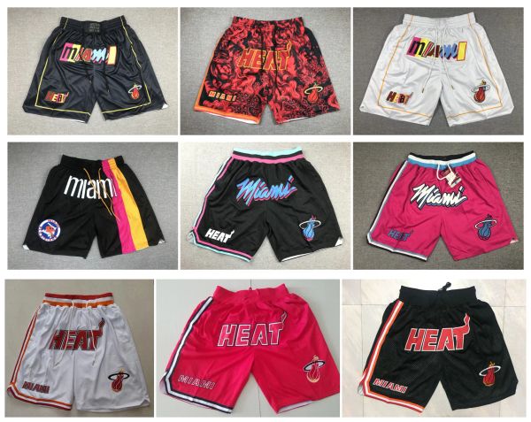 

heats basketball short miamis hip pop running pant with pocket zipper stitched red black white size s-xxl