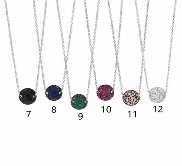 

designer jewelry gemstone style gorgeous colors mushroom round pendant necklace women colorful diamond necklace wedding dress jewe2667554, Silver