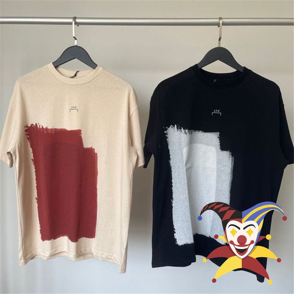 

mens tshirts acoldwall tshirt red ink paint 1 necklace internal label acw tee 230720, White;black