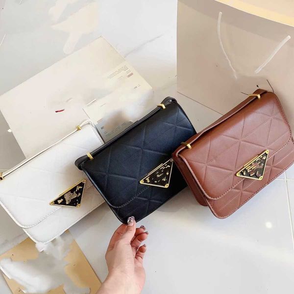 

handbag designer 2023 cross border new lingge inverted triangle versatile crossbody one shoulder commuter bag letter small bag gift box whol