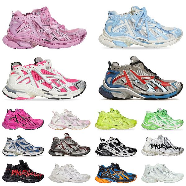 

2023 casual shoes retro trainers deconstruction sneakers sneakers runner 7.0 transmit sense graffiti black white fluo green pink blue joggin