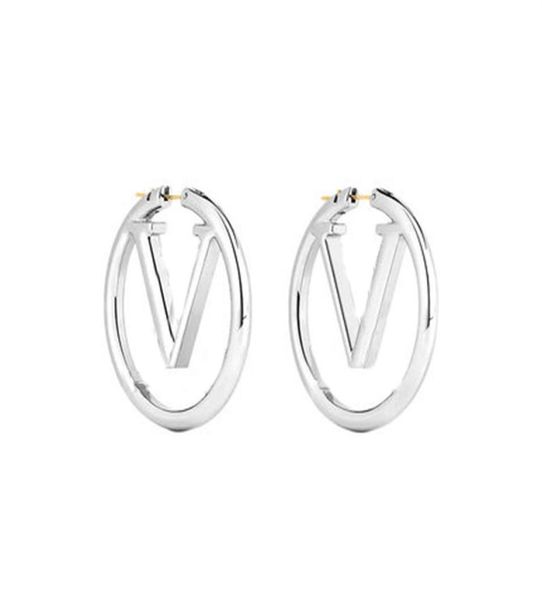 

luxury earrings womens hoop earring wedding jewelry gold silver plated big circle stud designer letters dainty fashion heart huggi2568401, Golden;silver