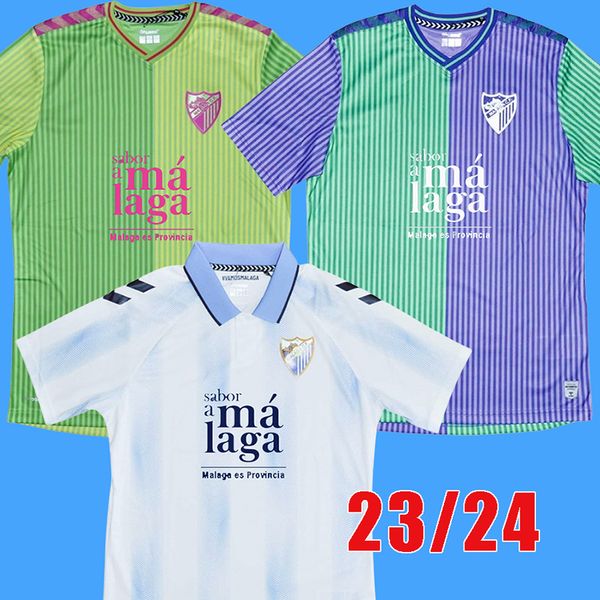 

23 24 malaga soccer jerseys 2023 2024 cf malaguista jcastro ontiveros juanpi maillots de foot shirt santos adrian football uniform, Black;yellow