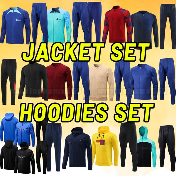 

22 23 lewandowski soccer tracksuits memphis barcelona auba pedri ansu fati coutinho f.de jong dest gavi adama football shirt men tracksuit h, Black