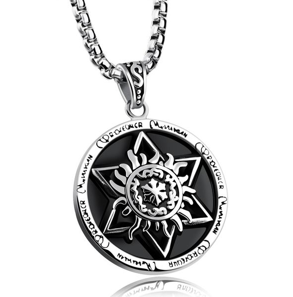 

powerful pentacle necklaces pentagram seal of solomon pendant8389936, Silver