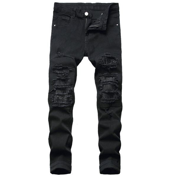 

mens jeans ripped jeans slim vintage 230721, Blue