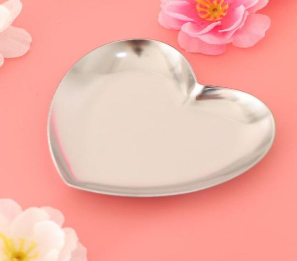 

heart shaped metal storage tray jewelry organizer trays ring necklace accessories tray jewelry plate9565811, Pink;blue