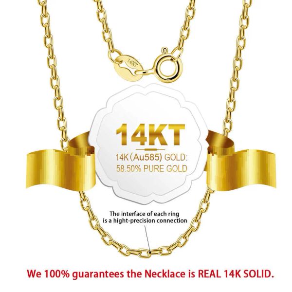 

rinntin gc01 gold jewelry making supplies 14k metal stamp real 14k solid gold 1.3mm thin cable chain necklace for women, Silver