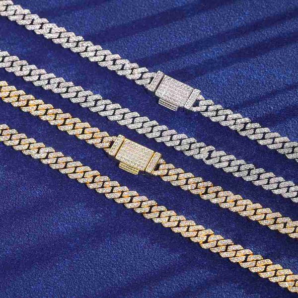 

custom 925 sterling silver moissanite vvs diamond ice chain cuban link necklace