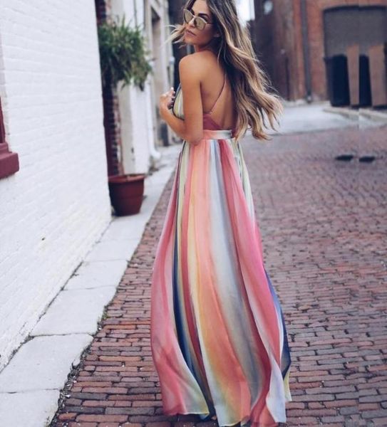 

summer womens floral print beach drs vneck sleeveless lace up a line split swing bohemian casual maxi chiffon g53667439207235, Black;gray