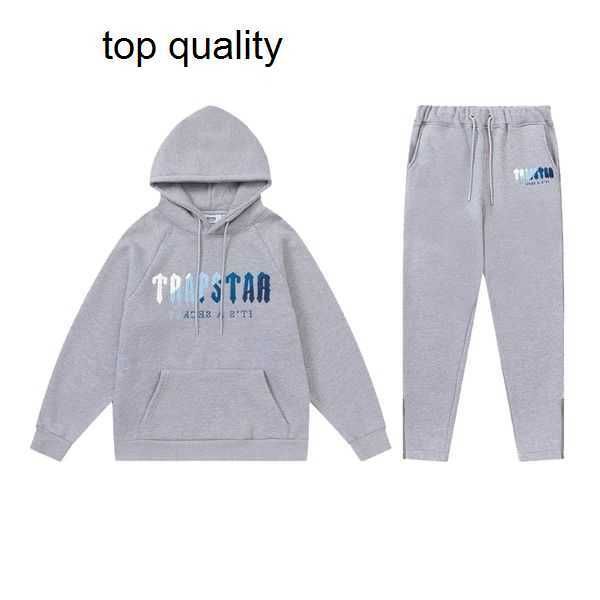 

men's trapstar hoodie tracksuit designer embroidery black grey rainbow autumn winter sports cotton short sleeve size s m  xl 121