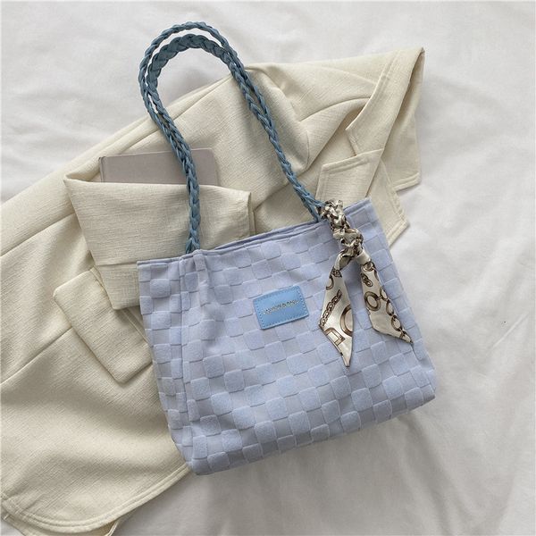

evening bags advanced feeling bag for women 2023 college student class single shoulder ribbon canvas commuting large capacity tote 230721