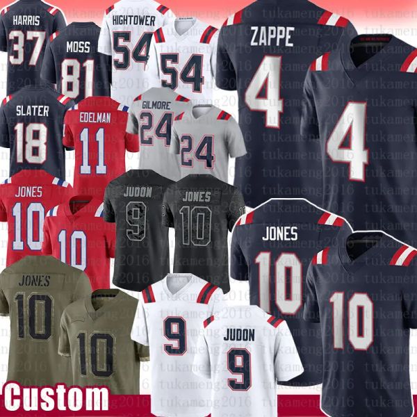 

mac jones devante parker football jersey 4 bailey zappe matt judon cole strange julian edelmanmatthew slater donta hightower james white dav, Black;red