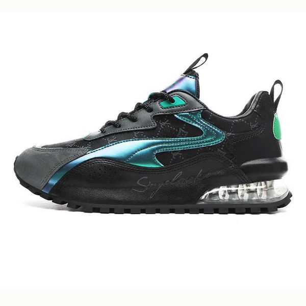 

mens running shoes leather sneakers thick sole fashion casual shoes youth sports shoes man walking trainers with air cushion