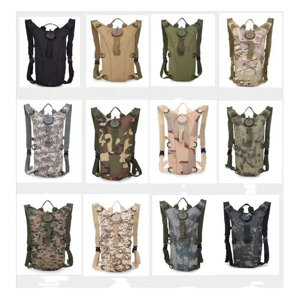

tactical army military hydration backpack 3l tpu water bladder molle bag hiking camping water packs sports climbing pouch camo cycling shoul