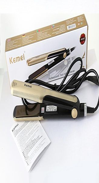 

drop kemei 327 new hair straighteners professional hairstyling portable ceramic hair straightener irons styling tools3388902, Black