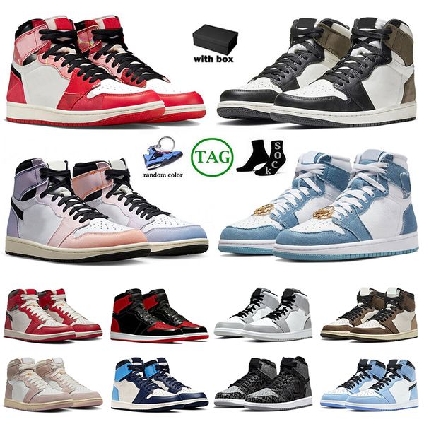 

1 basketball shoes for men women 1s unc toe og spider-verse dark mocha chicago lost and found sport sneakers jumpman mens university blue pa