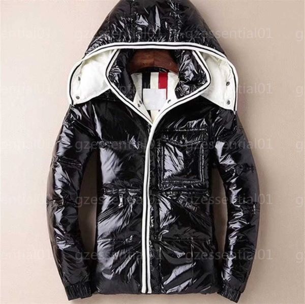 

monclear jacket designer winter down men puffer coat mens warm windproof coats classic pop-up fashion hooded glossy short clothes downs monc, Black