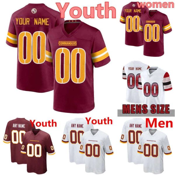 

football jerseys custom washington''commanders''men women 17 terry mclaurin 99 chase young 11 carson wentz 24 antonio gi, Black;red